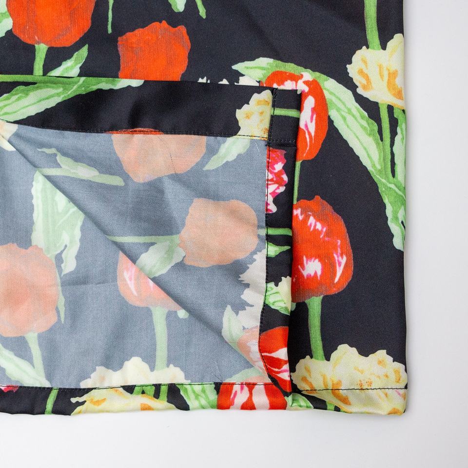 Shirt Dress – Floral Button Detail – Lapel Collar – Bohemian Chic Style