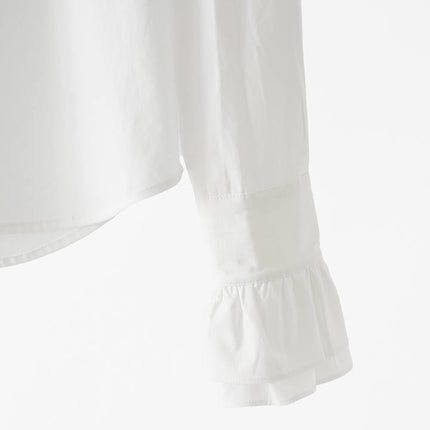 Harper Van Hoef Ruffle Front High-Neck Blouse