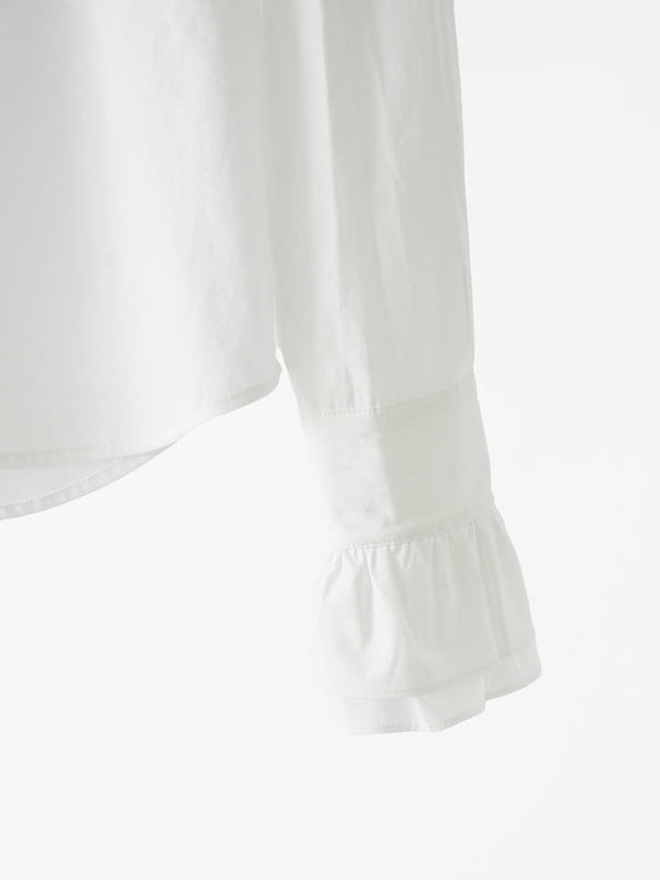 Harper Van Hoef Ruffle Front High-Neck Blouse