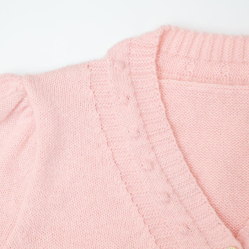 Knit Cardigan – Pearl Button Design – V-Neck – Vintage Feminine Style