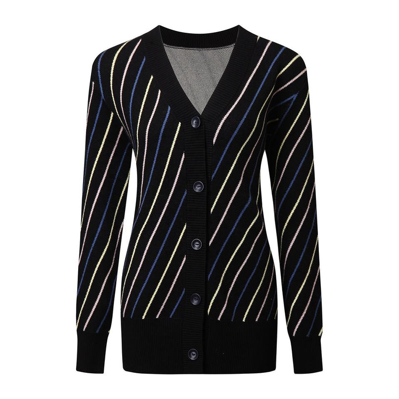 Knit Cardigan – Vintage Wool Blend – V-Neck – One Button Closure
