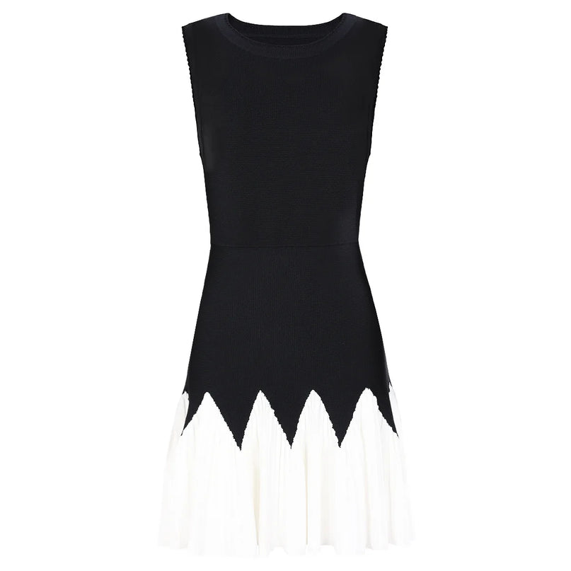 Noelle Van Hoef Knit And Pleated Mini Dress