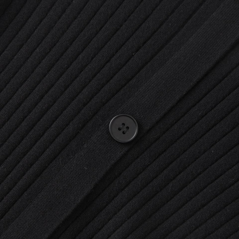 Sweater Dress – Solid Knit Design – Button-Up Maxi – Elegant A-Line Style