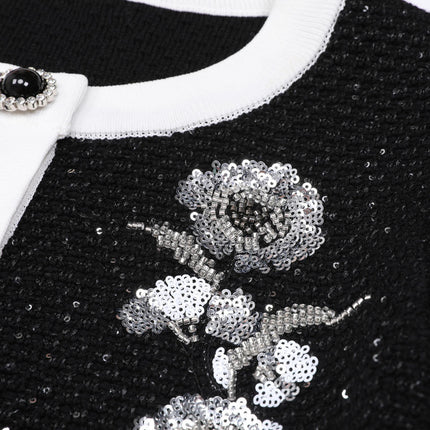 Sophia Van Hoef Embellished Cardigan And Midi Skirt Set