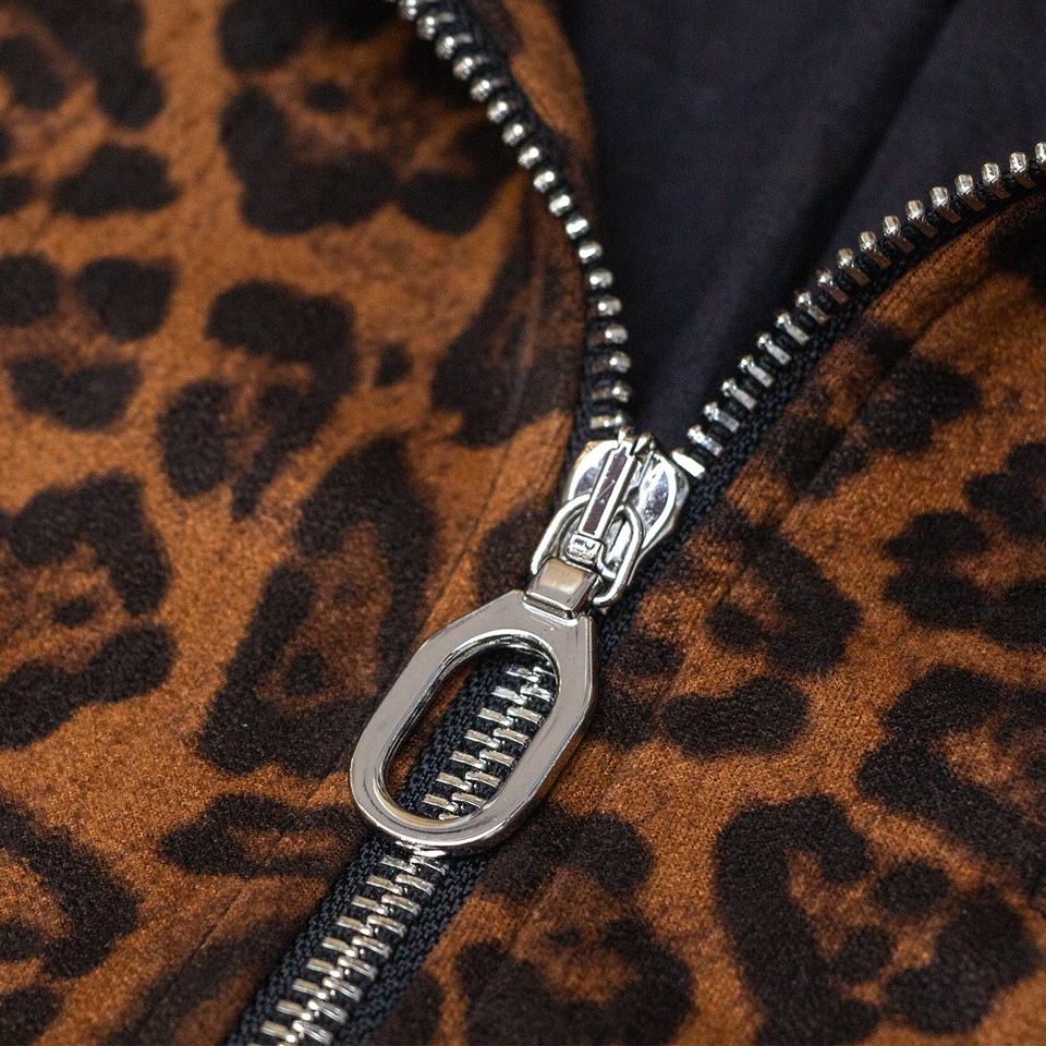 Jacket – Faux Suede Leopard Print – Y2K Streetwear – Luxury Fall Style