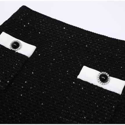 Sophia Van Hoef Embellished Cardigan And Midi Skirt Set