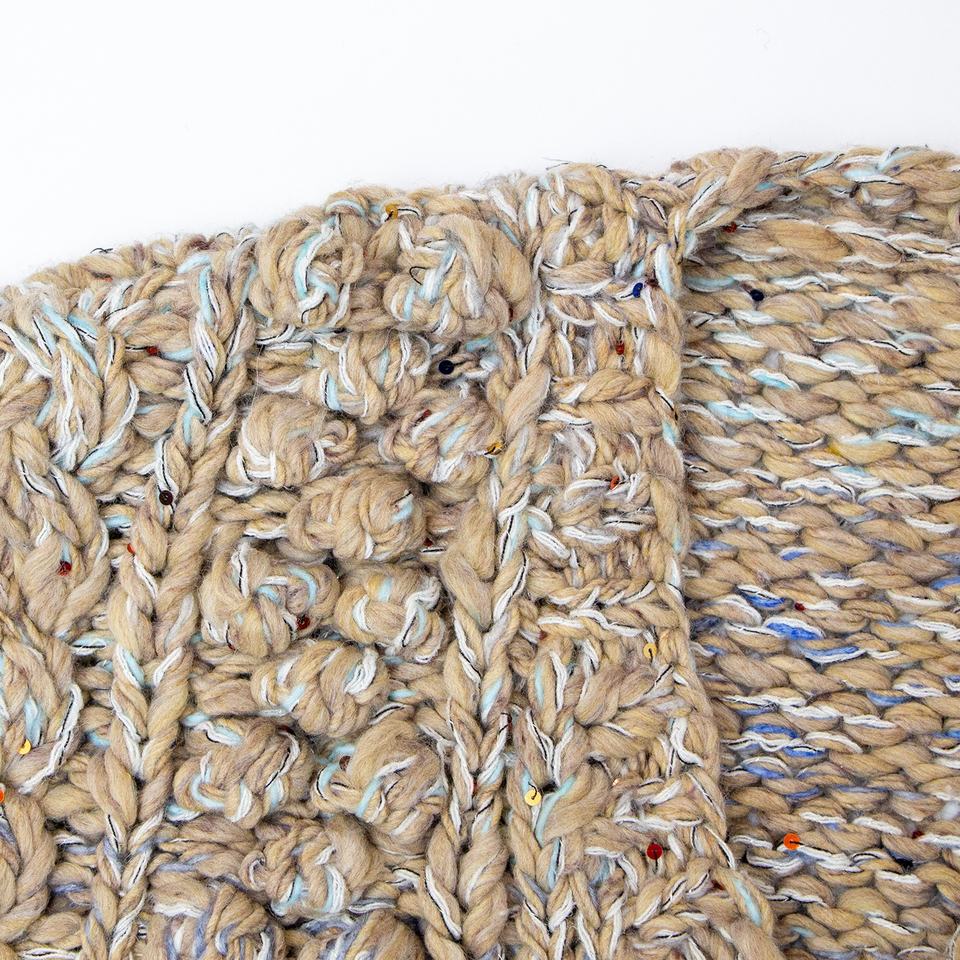 Cardigan Sweater – V-Neck Design – Front Button Closure – Chunky Cable Knit