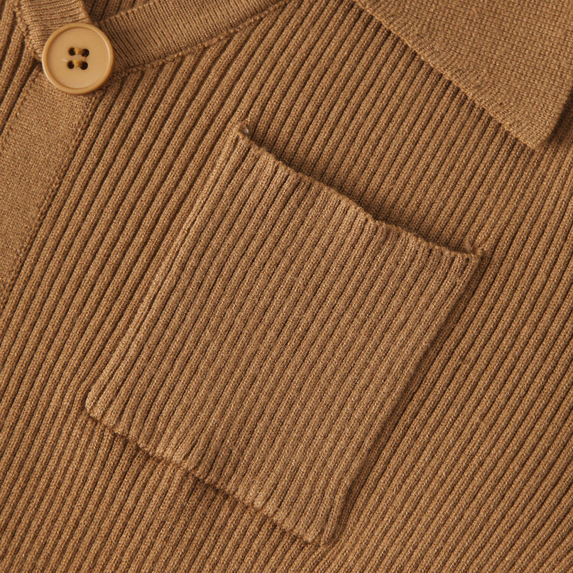 Shirt Dress – Knit Midi Design – Belted Waist – Elegant Modest Style