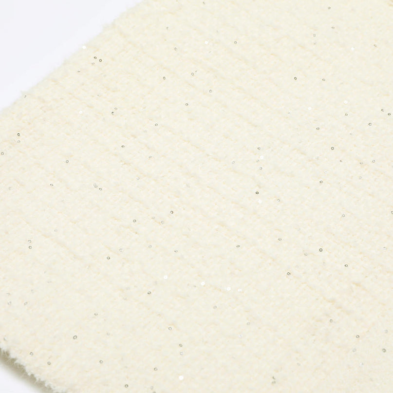 Kiara Van Hoef Embellished Button Tweed Mini Dress