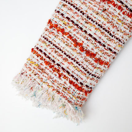 Tweed Jacket – Single Breasted – Round Neckline – Elegant Spring Style