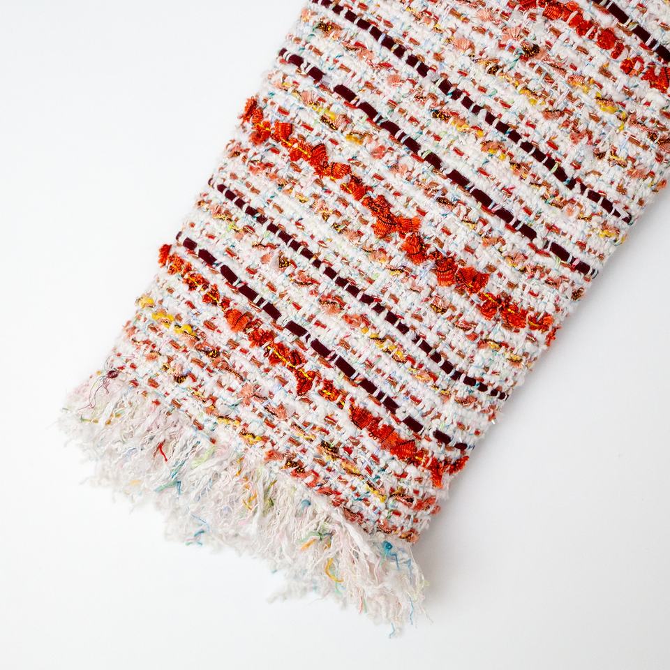 Tweed Jacket – Single Breasted – Round Neckline – Elegant Spring Style