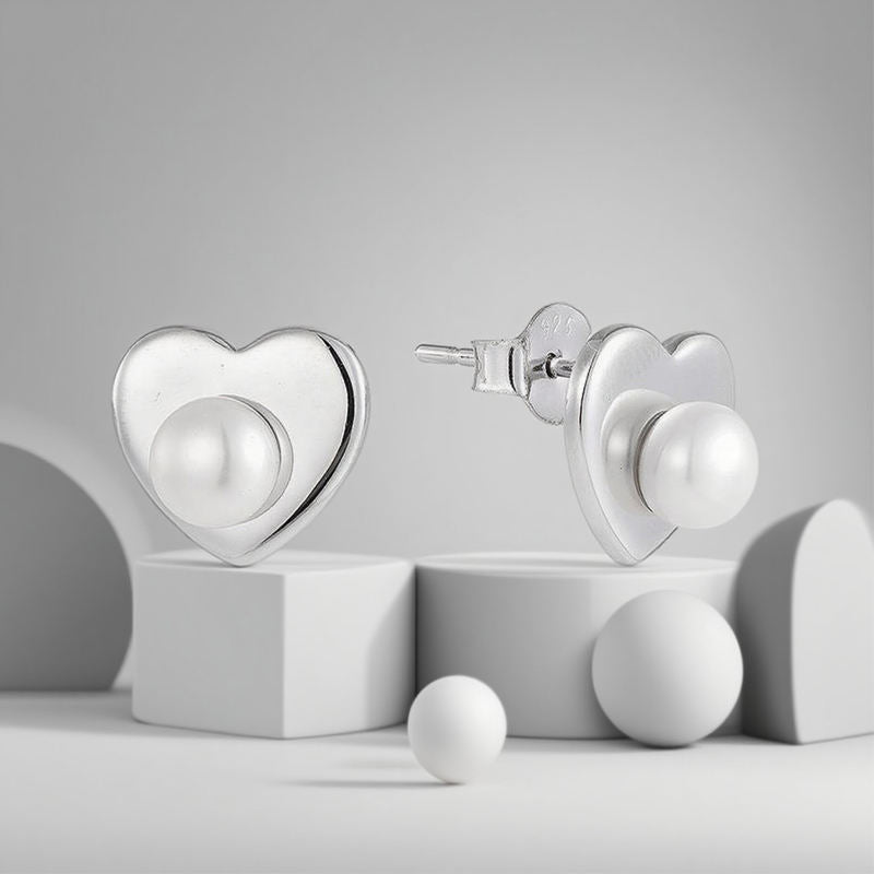 925 Sterling Silver Freshwater Pearl Stud Earrings