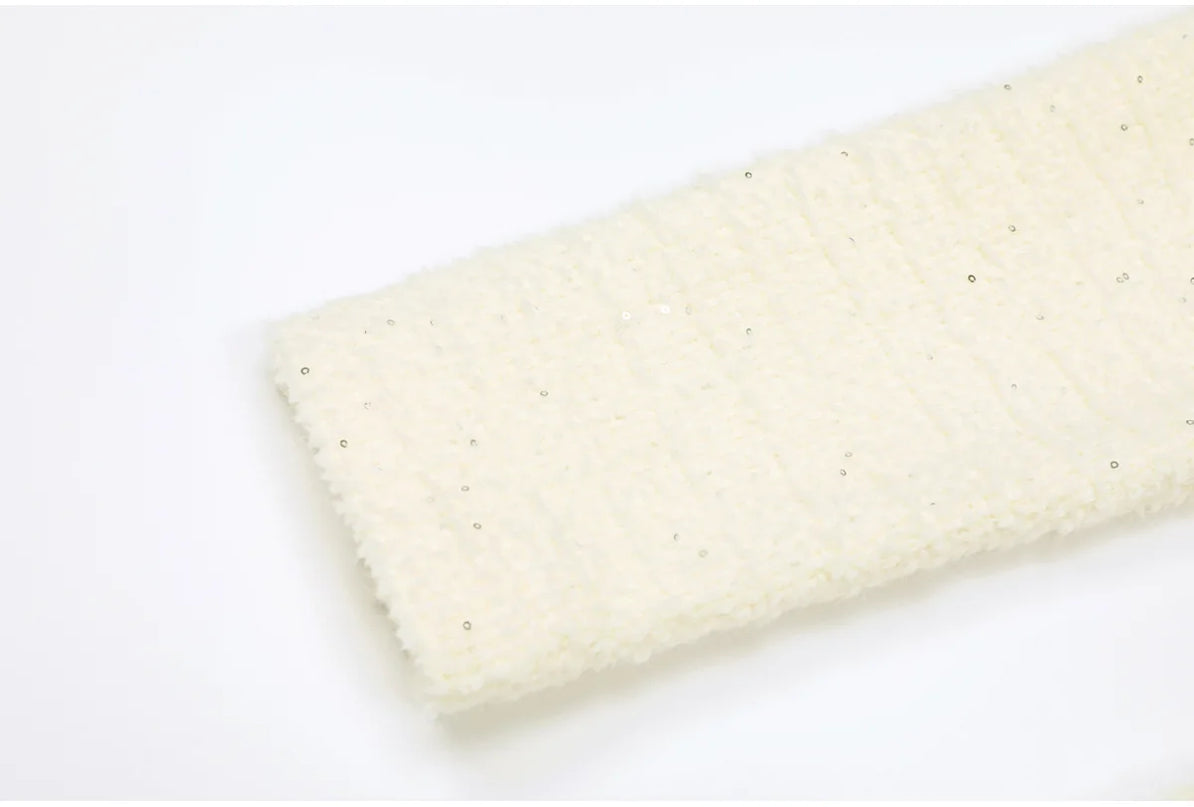 Kiara Van Hoef Embellished Button Tweed Mini Dress