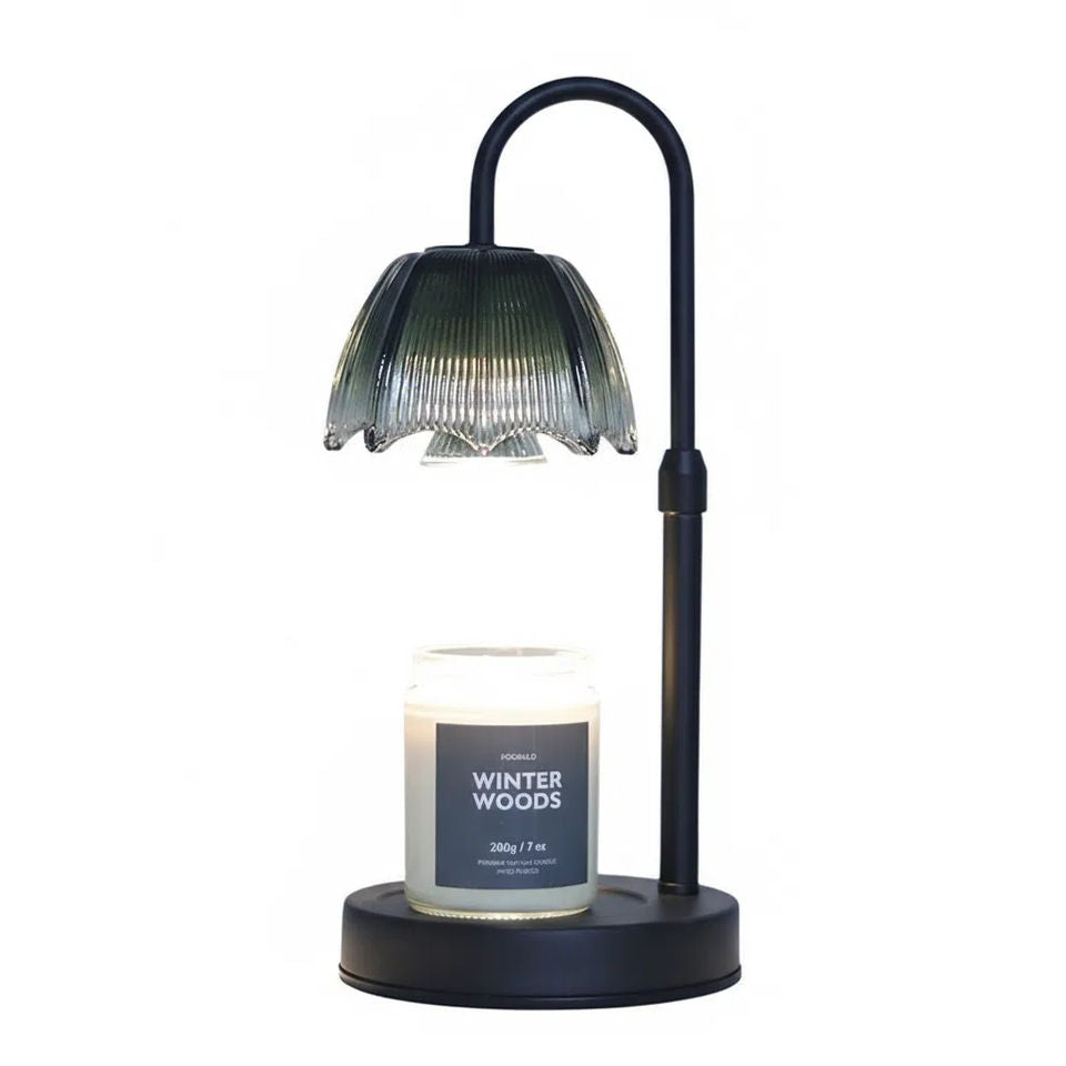 Electric Metal Glass Flower-Shaped Lampshade Crystal Dimmable