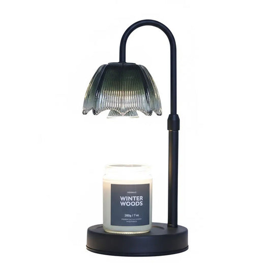 Electric Metal Glass Flower-Shaped Lampshade Crystal Dimmable