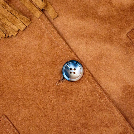 Bomber Jacket – Suede Fringe Design – Vintage Western Style – Luxury Look