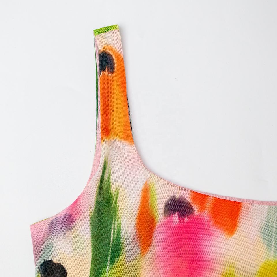Maxi Dress – Boho Floral Print – Spaghetti Straps – Modern Romantic Style