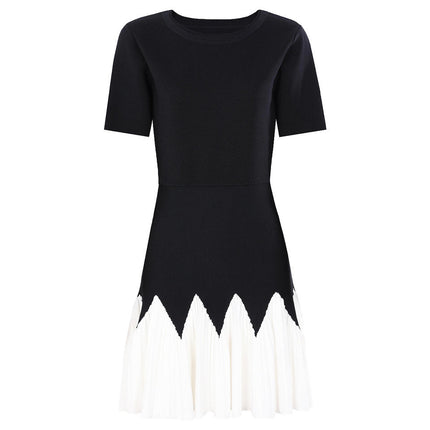 Noelle Van Hoef Knit And Pleated Mini Dress