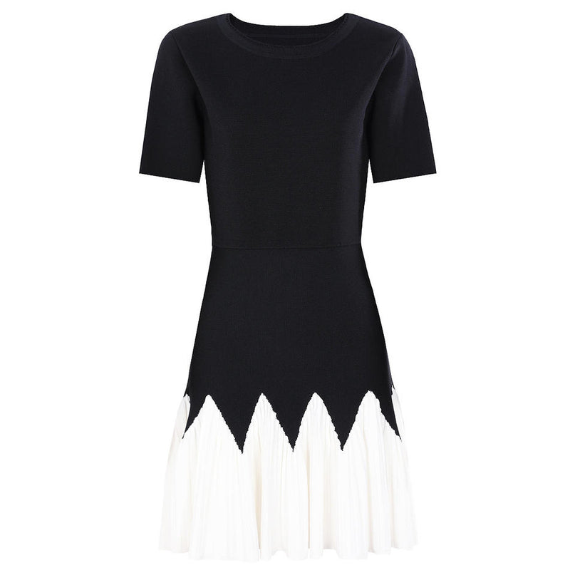 Noelle Van Hoef Knit And Pleated Mini Dress