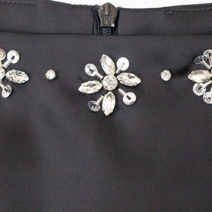 Evening Dress – Black Mermaid – Square Neckline – Elegant Midi Style