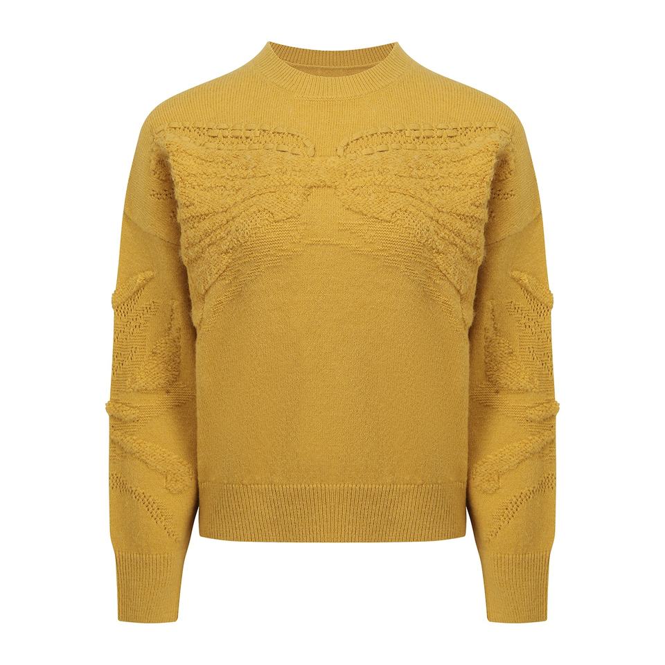 Pullover Sweater – Vintage Crewneck – Embroidery Detail – Classic Style