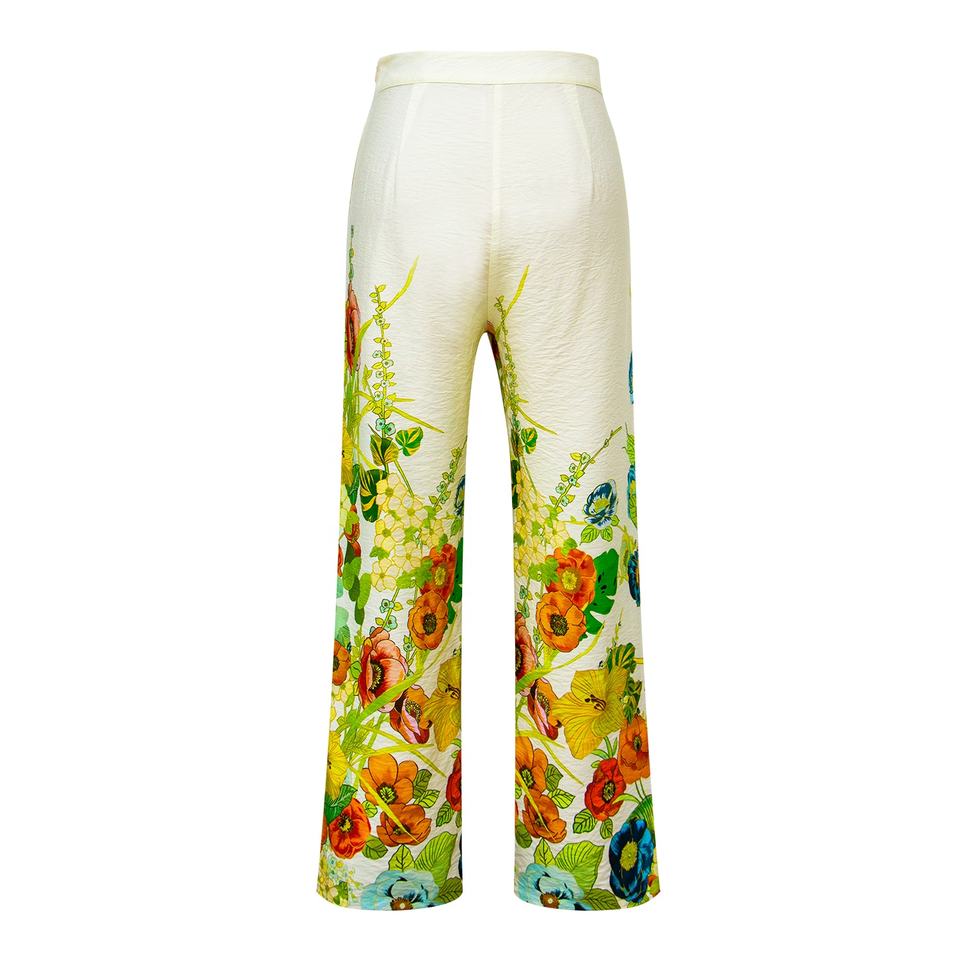 Wide Leg Pants – High Waisted Fit – Loose Summer Style – Trendy Print