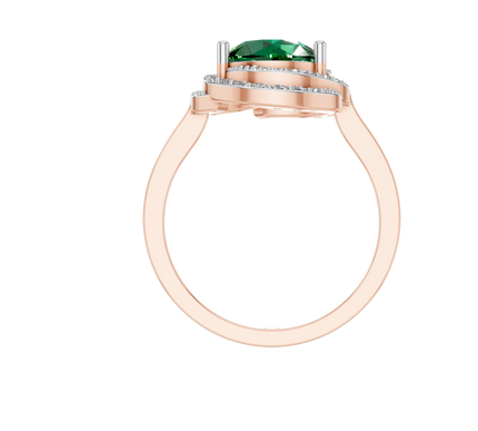 Van Hoef - Lab Created Emerald Ring 2.5 Carat - Prong Setting - IGI Certified