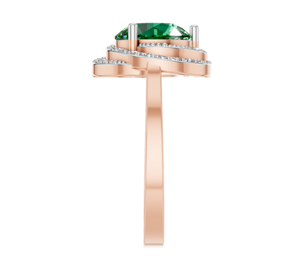 Van Hoef - Lab Created Emerald Ring 2.5 Carat - Prong Setting - IGI Certified