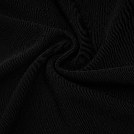 A black hooded maxi dress with floral applique details named Axelle