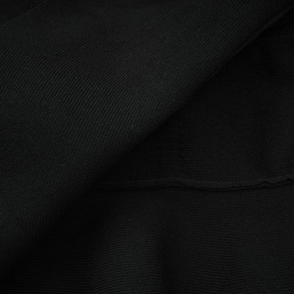 A black knitted mini dress with embellishments and ruffled details named Fabienne