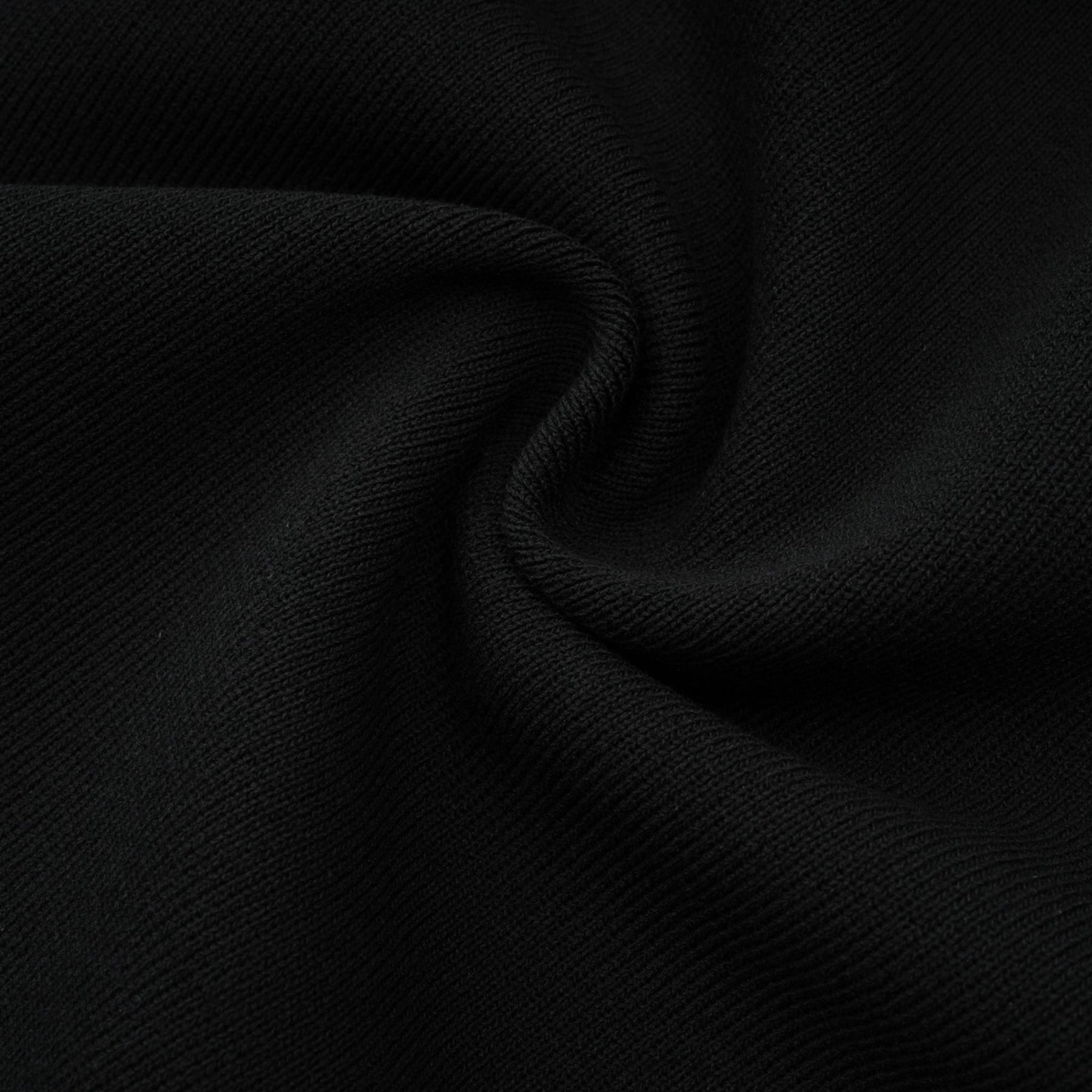 A black knitted mini dress with embellishments and ruffled details named Fabienne