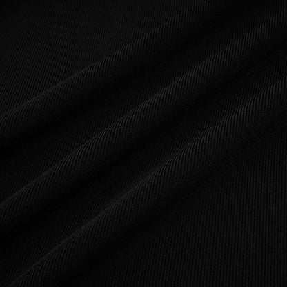A black maxi dress with a hood featuring floral appliques named Axelle