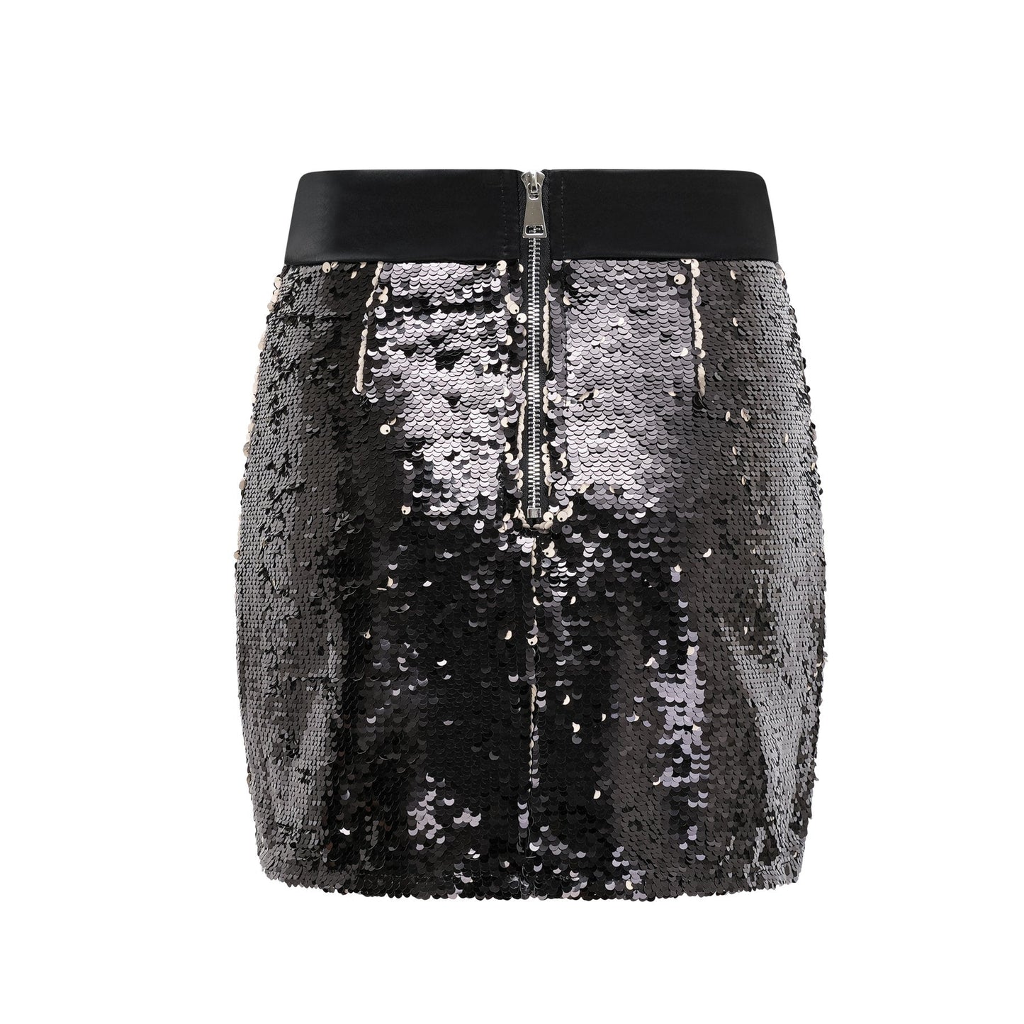 Black dress with sparkling finish and sequin embellishments back zip closure straight hem thighlength made of 100% Polyester