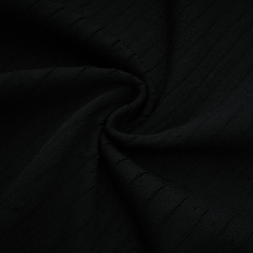 A knit midi dress with lace trim details named Noa