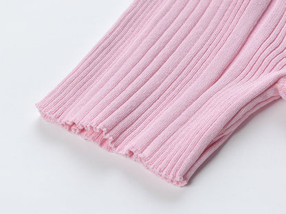 A - Line Polo Dress with Button Detail & Pockets - Pink