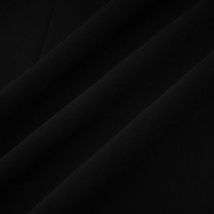 A long black maxi dress with crystal embellishments and a sleek silhouette named Imelda