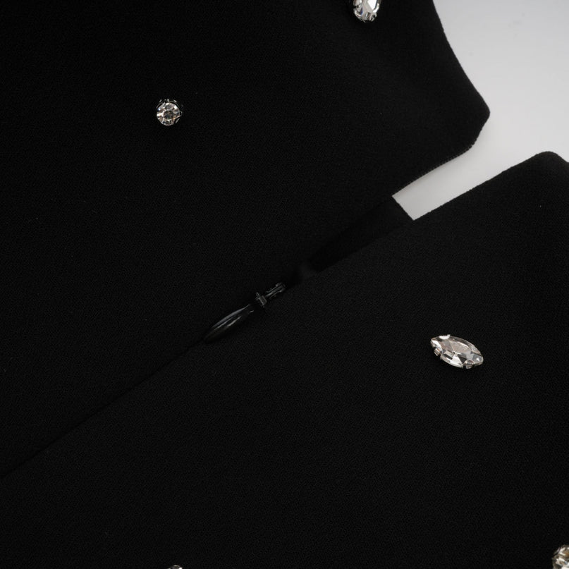 A long black maxi dress with crystal embellishments called Imelda