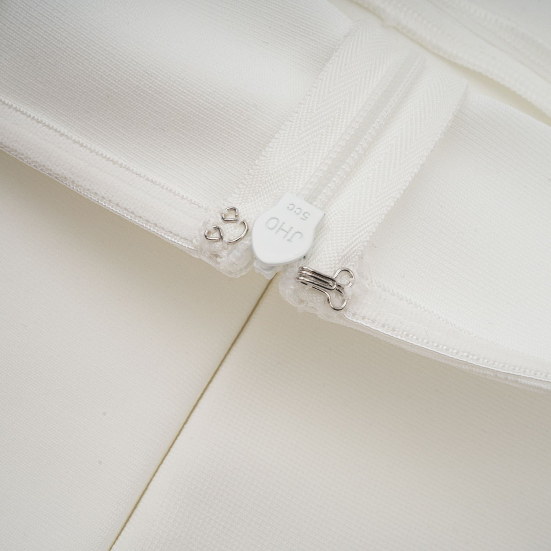 A long white maxi dress with tulle panelling details named Nathalie
