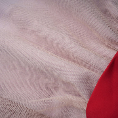 A red mini dress with pleated details and embellishments named Leonie