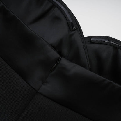 Black bustier dress with doublebreasted button detail cinched waist and lace trim% Rear zip fastening composed of 100% Polyester