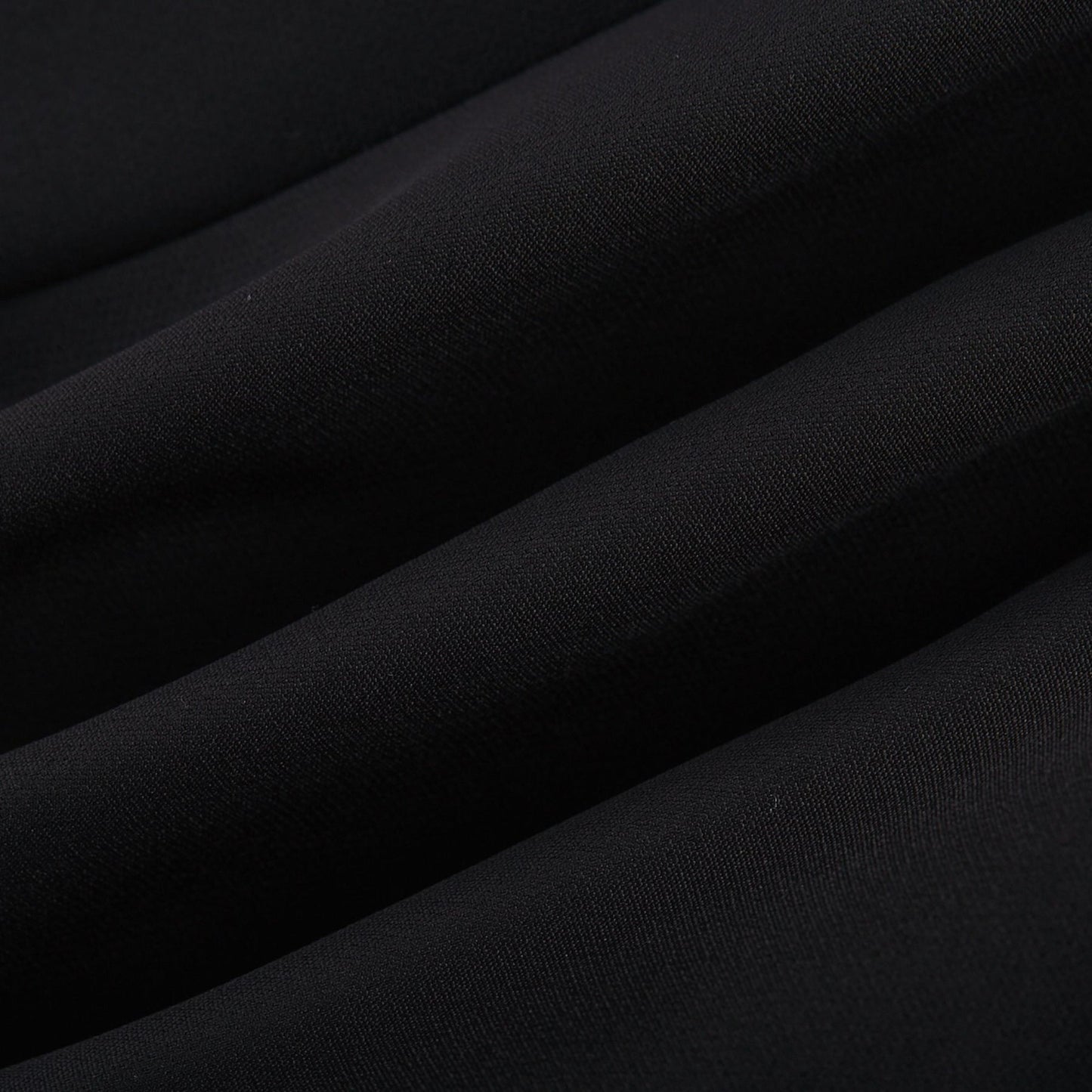 Black dress with fauxflower adornment side zip straight hem thigh length 100% Acetate