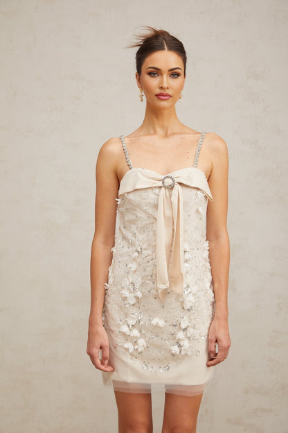 A short sparkling mini dress with sequin embellishments named Esther