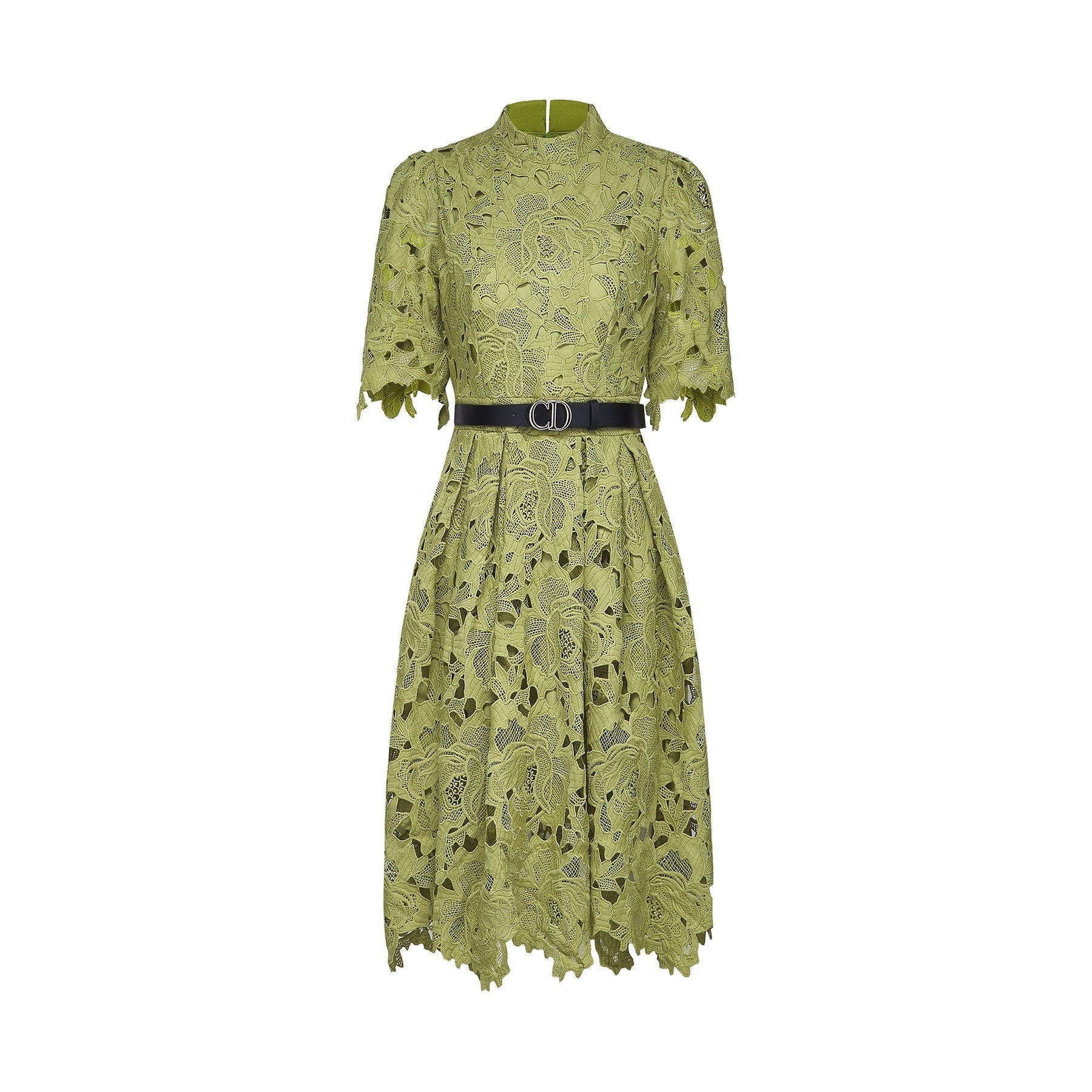 A short white embroidered minidress with cutout details named Valerie