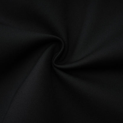Sleeveless black dress with Vneck boned bodice flap pockets and organic cotton composition