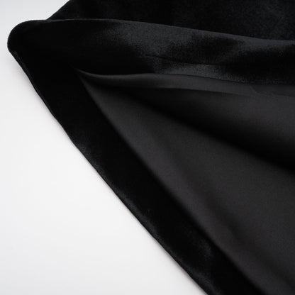 Black sleeveless anklelength dress with embellished crystal turtle neck rear zip fastening and side slit 100% Polyester