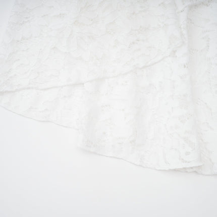 Abbie White Floral Lace Bustier Maxi Dress