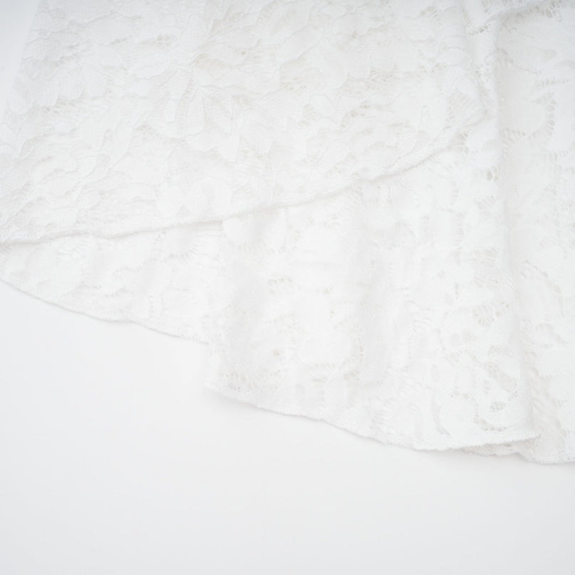 Abbie White Floral Lace Bustier Maxi Dress