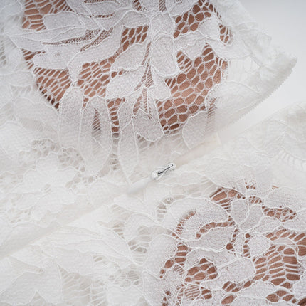 Abbie White Floral Lace Bustier Maxi Dress