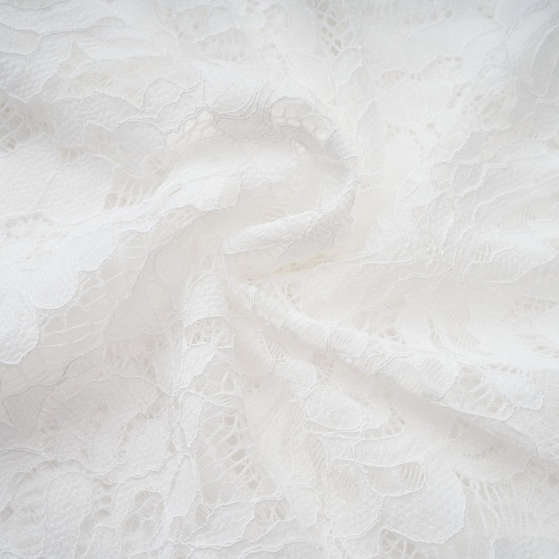 Abbie White Floral Lace Bustier Maxi Dress