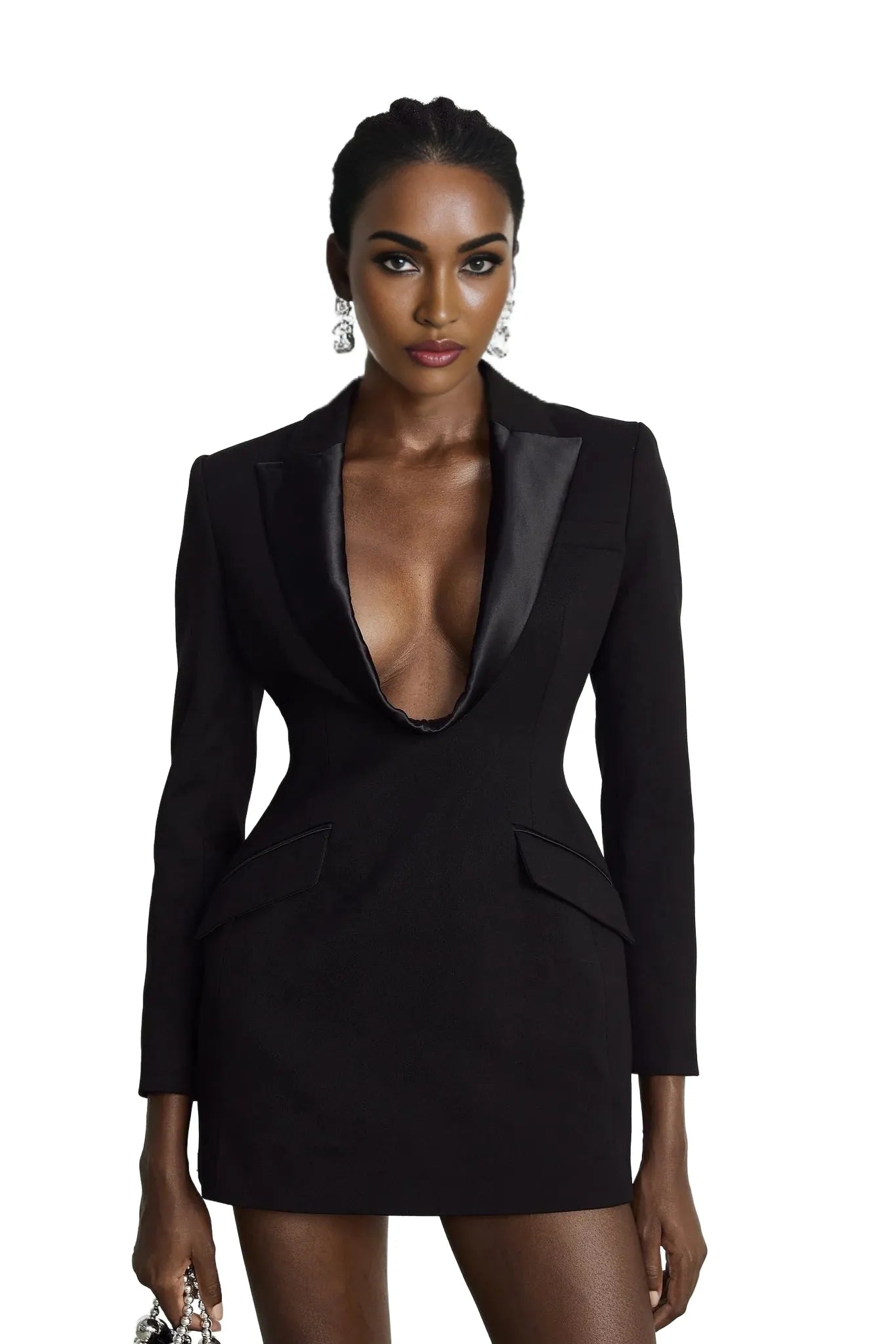 white christmas dresses A LA MODE MINI BLAZER DRESS IN RED – AKIRA main image 0